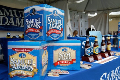 Sam Adams served four different brews at its tent.