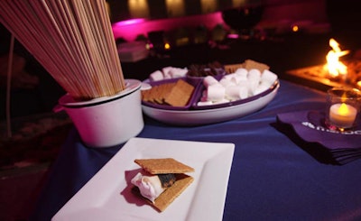 At MSNBC's after-party on Saturday night, Occasions Caterers served a large array of casual food options, including self-serve s'mores.
