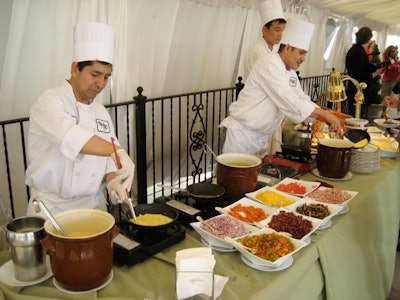 The McLaughlin Group and Thomson Reuters also co-hosted a morning-after brunch, staging an omelet station on the rooftop of the Hay-Adams, with views of the White House.