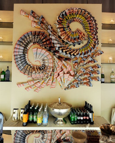 Magazines arranged artfully behind the bar decorated the Time and People party at the St. Regis.