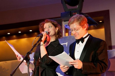 Broadway stars Kerry O'Malley (of Into the Woods and Irving Berlin's White Christmas) and Anthony Rapp (most famous for starring in Rent) were the evening's M.C.s.