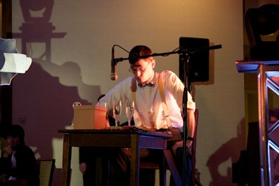 The radio show theme was illustrated throughout the evening with live entertainment.