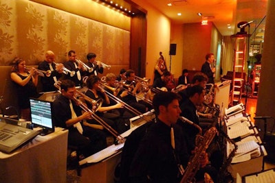 The 18-piece Beantown Swing Orchestra provided big band sounds throughout the evening.