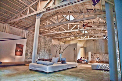 The Bay Salone has dramatic 30-foot ceilings.