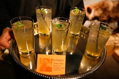 Dubbed 'In Flight,' the specialty cocktail incorporated honey from Limelight Catering's own hive.