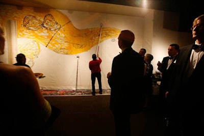 During the cocktail reception, guests got a sneak peek at the museum's soon-to-open exhibition, which explores the migratory path of Monarch butterflies.