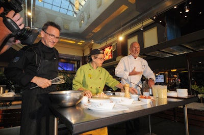 Rick Moonen was among the chefs at the culinary theater.