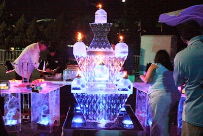 Wizard Connection provided large ice sculptures with fire elements for the grilling stations in Tomorrowland and Fantasyland.