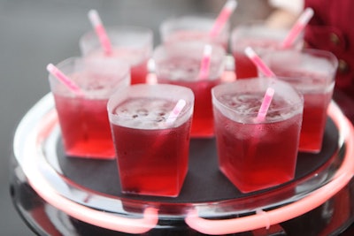 Each area had a themed cocktail: the Wonderland—a mix of Parrot Bay coconut rum, crème de cassis, and cranberry juice—was served in Fantasyland.