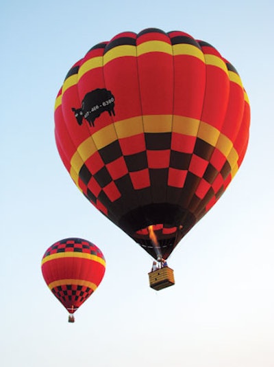 Bob's Balloons can provide hot air balloon rides.