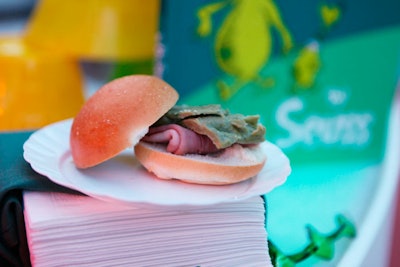 The park served green eggs and ham sandwiches in Seuss Landing.