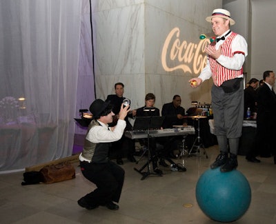 Prism Entertainment provided circus acts and a Charlie Chaplin impersonator.