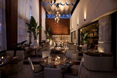 The restaurant has a dining atrium that seats 58 guests for events.