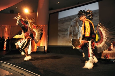 The Red Crooked Sky Dance Troupe and the Tayac Dancers performed a variety of traditional dances throughout the evening.