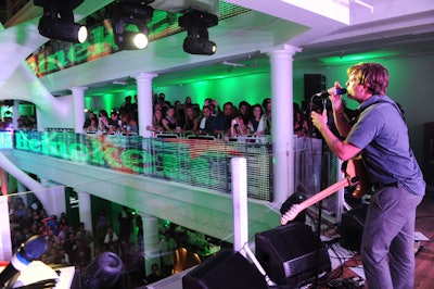 On Friday, the Cold War Kids performed on the second floor, which overlooks the main atrium of the Moore Building.