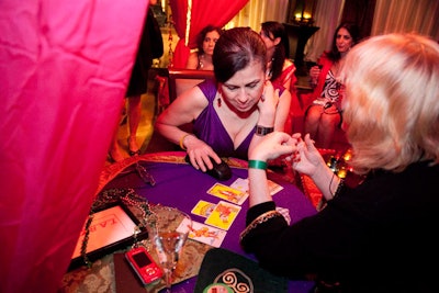 Guests at the after-party could visit a tarot card reader in the Fantasy Lounge, sponsored by the Investors Group.