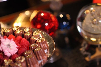 Hand-dipped chocolate treats of all shapes and sizes took center stage in Tolstoy's library.
