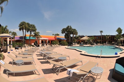 The property has two expansive pool decks north and south of the water park that can host groups of as many as 300 and 400 people, respectively.