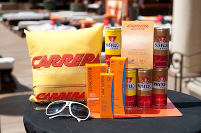Carrera sunglasses and other products were available for guests.