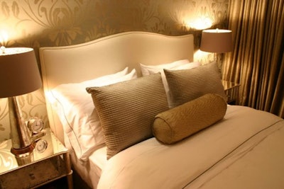 The hotel's 30 guest rooms feature luxury linens and bedding from Anichini.
