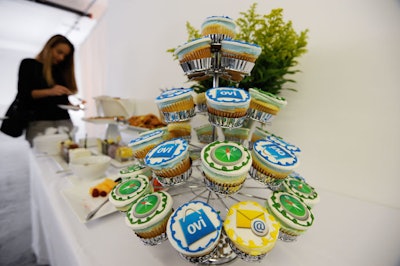 Candy and cupcakes branded with Nokia's various tool and social networking logos filled the afternoon snack table on Wednesday.