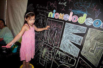 Other installations included chalkboard walls for kids to write on.