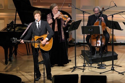 Sir Paul McCartney performed two songs with the Loma Mar Quartet.