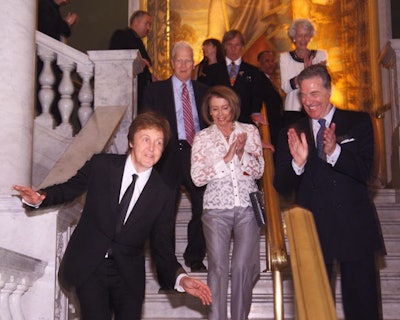 A host of Congress members attended the private concert and dinner, including Speaker of the House Nancy Pelosi.
