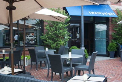 The revamped patio seats 40.