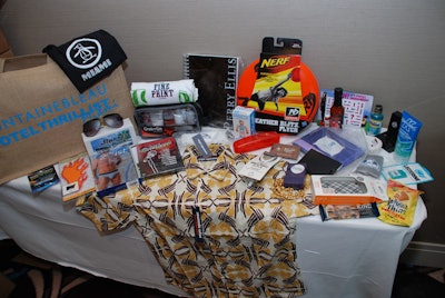 Sponsors stocked the gift bags with goodies like Nerf frisbees, branded Klondike sweatbands, T-shirts, and snacks.