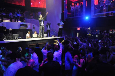 Rapper J. Cole performed at Friday night's after-party at LIV.