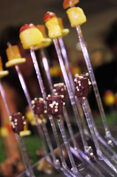 A skewered dessert was among the options created by the Ronald Reagan Building & International Trade Center catering department.