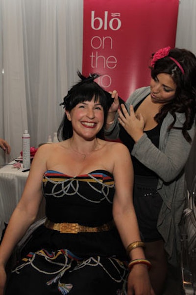 Stylists from Blo Dry Bar offered touch-ups throughout the event.