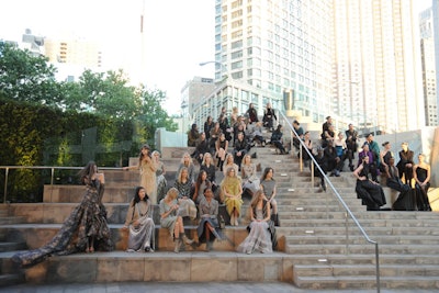 During the cocktail hour, models wearing key looks from each womenswear designer of the year nominee were strategically positioned on the steps of Alice Tully Hall.