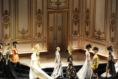 The presentation of McQueen's final collection was the first since the small show in Paris shortly after his death in Febraury.