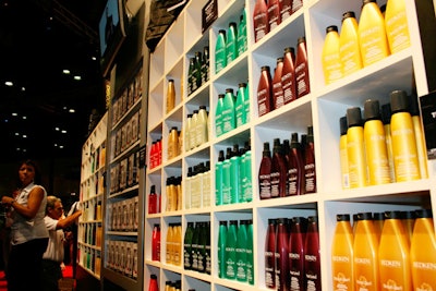 Redken created a pop-up store on the trade show floor with a variety of products for sale.