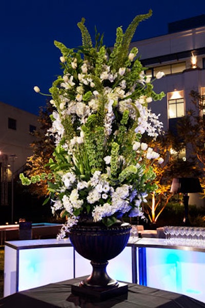 C.J. Matsumoto provided the flowers, including a towering central arrangement.