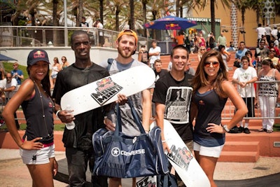 The first, second, and third place winners received skating gear gift packs from Converse.