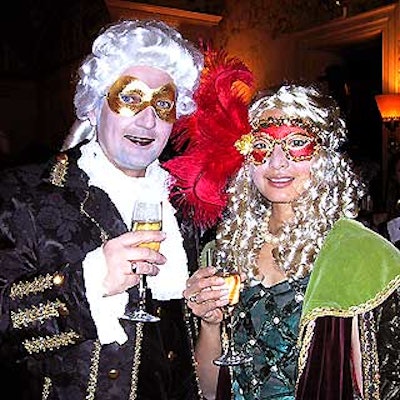 Fabrizio and Lisa Pieralini were among the masked partygoers at the Young Friends of Save Venice's Byzantine Ball at the Metropolitan Club.