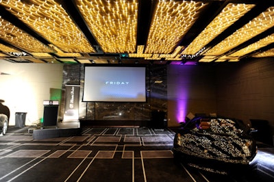 Rodriguez Audio Visual Entertainment outfitted one end of the ballroom with a projection screen showing a promotional video for Miami Drive.