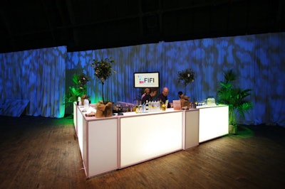 Two illuminated bars anchored the vast space, serving drinks from sponsor Grey Goose. As a nod to the nominees for the luxe women's fragrance of the year award, the vodka company created five themed cocktails.