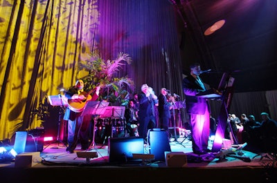 Fronted by pianist Leonel 'Papo' Ortega, Cuban dance orchestra Cubanoson played upbeat music during the after-party.