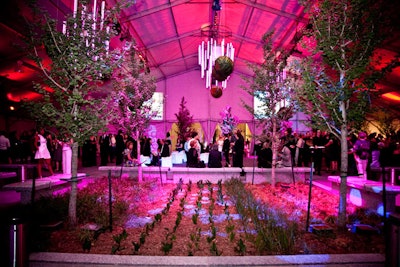 Event producer Barbara Hershenhorn enclosed Arnell Plaza, a half-acre urban park adjacent to the Bay Adelaide Centre, with a 17,500-square-foot tent from Regal Tent Productions Ltd.