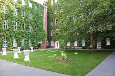 The courtyard can be booked for select events.