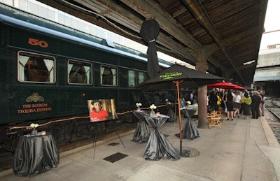 The narrow loading area between tracks 29 and 30 served as the main event space.