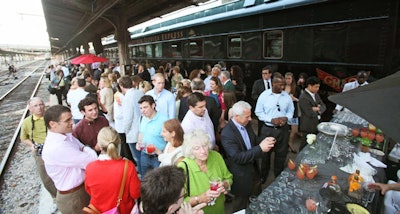 The cocktail and hors d'oeuvres reception attracted more than 150 people.