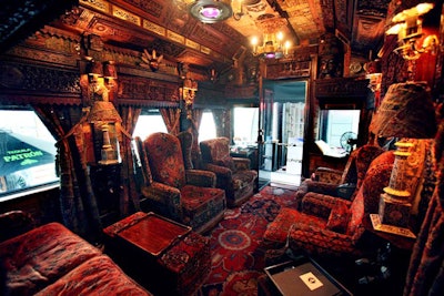 The rear parlor of the Patron Tequila Express was the original inspiration for the House of Blues Foundation Rooms.