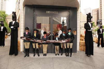 Young equestrians assisted with the ribbon-cutting ceremony that kicked off the event, and then stuck around for dessert. 'They enjoyed the pastries and partied with us for quite some time,' said Hermès PR director Bernice Kwok-Gabel. 'It was adorable.'