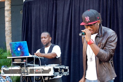Singer and pianist Reggie B. performed alongside DJ Al.