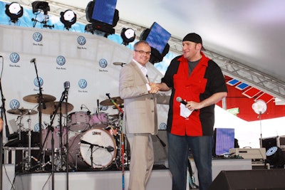 Volkswagen of America president and C.E.O. Stefan Jacoby (pictured left) was on hand to introduce the vehicle and discuss its design, capabilities, and pricing.